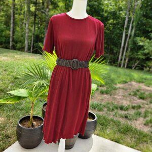 Authentic Vintage 70s 80s micropleat dress disco dress fall